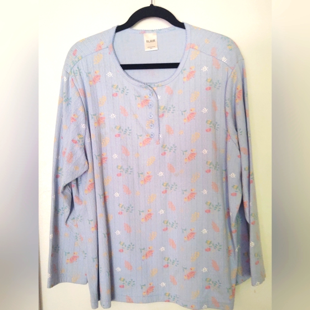 Blair long sleeve floral shirt 3xl